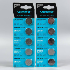 Батарейка літієва Videx CR2016, 5000LC 3V (5 шт.)