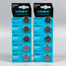 Батарейка літієва Videx CR2025, 5003LC 3V (5шт.)