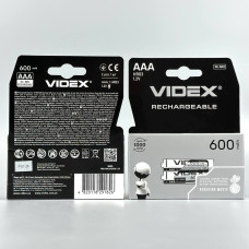 Акумулятор Videx Rechargeable R03, AAA 600mAh 1.2V (HR03, AAA,NiMN)
