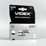 Акумулятор Videx Rechargeable R03, AAA 600mAh 1.2V (HR03, AAA,NiMN)