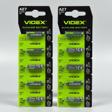 Батарейка Videx Alkaline 12V A27, 8LR732 (5шт.)