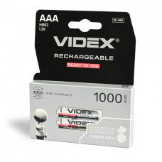 Акумулятор Videx Rechargeable R03, AAA 1000mAh 1.2V (HR03, size AAA, NiMN) BOX (2 шт.)