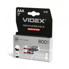 Акумулятор VIDEX Rechargeable R03 800mAh 1.2V (HR03, AAA, NiMN) BOX (2 шт.)