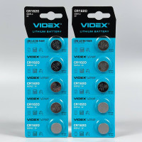 Батарейка літієва VIDEX CR1620, 5009LC 3V (5 шт.)