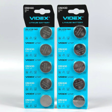 Батарейка літієва VIDEX CR2430, 5011LC 3V (5 шт.)