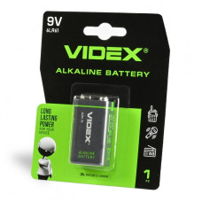 Батарейка VIDEX ALKALINE 6LR61, 9V