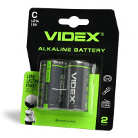 Батарейка лужна VIDEX LR14, C 1.5V (2шт.)