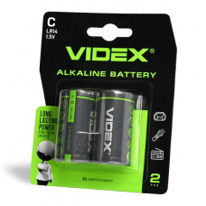 Батарейка лужна VIDEX LR14, C 1.5V (2шт.)