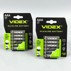 Батарейка VIDEX ALKALINE AAA LR03 1.5V BOX (12шт.)