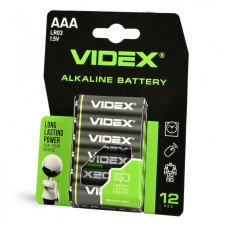 Батарейка VIDEX ALKALINE AAA LR03 1.5V BOX (12шт.)