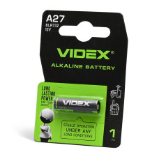 Батарейка VIDEX ALKALINE A27, 8LR732 12V