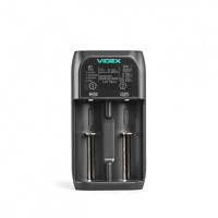 Зарядний пристрій VIDEX VCH-UT201 на 2 акумулятори (Li-ion, IMR: 10440,14500,16340,17500,17650,17670,18490,18500,18650,20700,21700,22650,26500,26650,36250; Ni-MH-Cd: АААА, ААА, АА, А, SC,C, D)