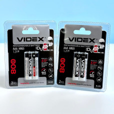 Акумулятор VIDEX Rechargeable R-03 800mAh 1.2V (HR03,size AAA,NiMN)