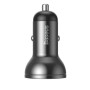 Автомобільний зарядний пристрій (адаптер) Baseus Digital Display 2USB 4.8A 24W (CCBX-0G, CCBX-0S)