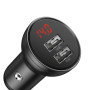 Автомобільний зарядний пристрій (адаптер) Baseus Digital Display 2USB 4.8A 24W (CCBX-0G, CCBX-0S)