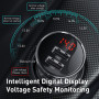 Автомобільний зарядний пристрій (адаптер) Baseus Digital Display 2USB 4.8A 24W (CCBX-0G, CCBX-0S)