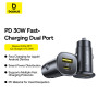 Автомобільний зарядний пристрій Baseus GoTrip DP1 Car Charger 30W (C00072300123-00)