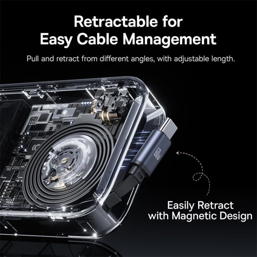 Автомобільний зарядний пристрій Baseus PrimeTrip VW1 6in1 60W Type-C 1.5m (C00069000121-00)