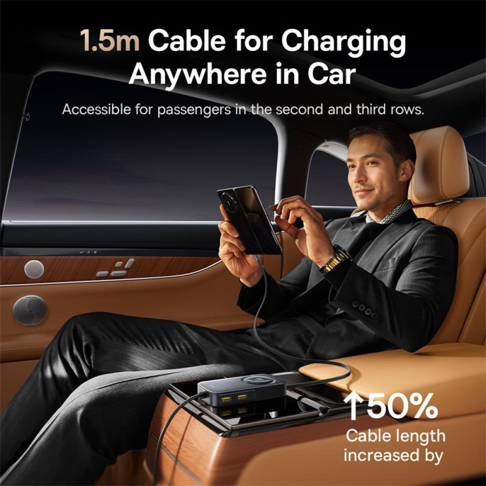 Автомобільний зарядний пристрій Baseus PrimeTrip VW1 6in1 60W Type-C 1.5m (C00069000121-00)
