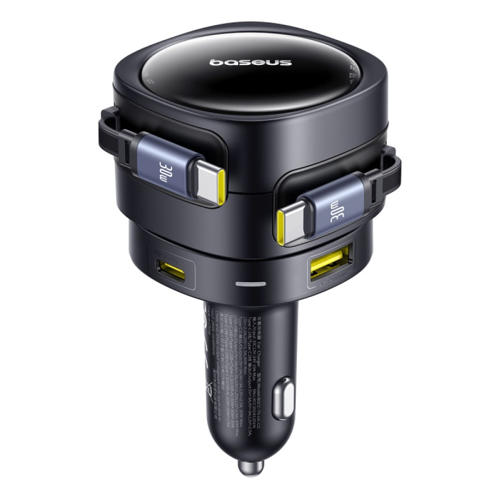 Автомобільний зарядний пристрій Baseus Enjoyment Max (with cable Type-C to Type-C) 90W (C00035507121-03)