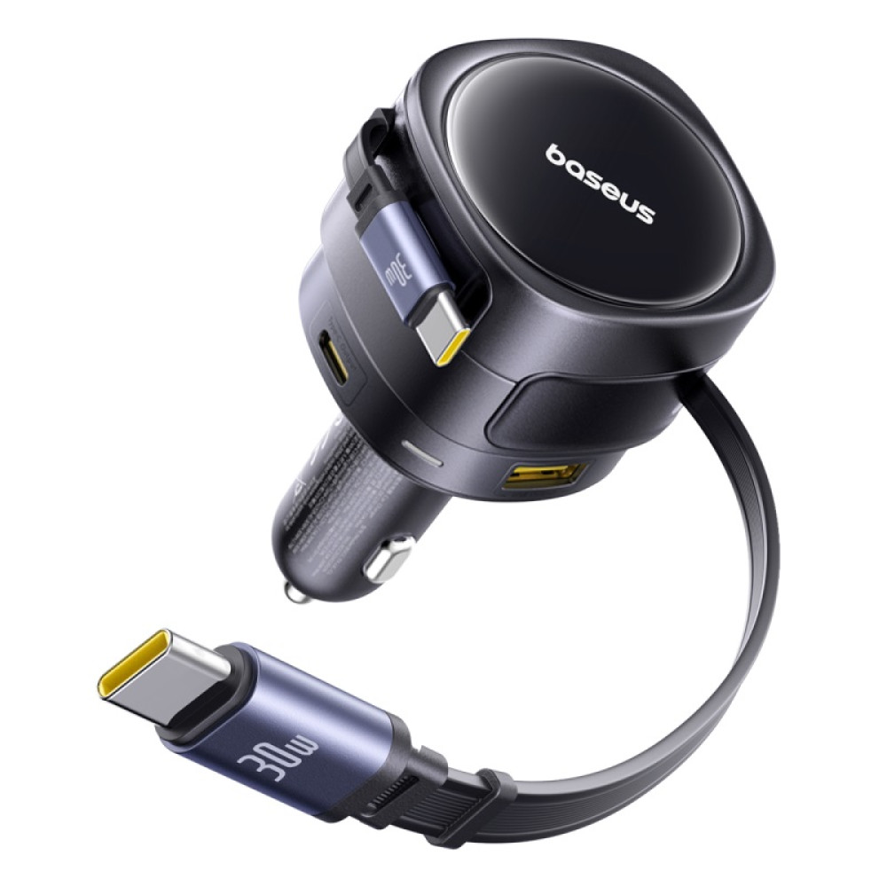 Автомобільний зарядний пристрій Baseus Enjoyment Max (with cable Type-C to Type-C) 90W (C00035507121-03)