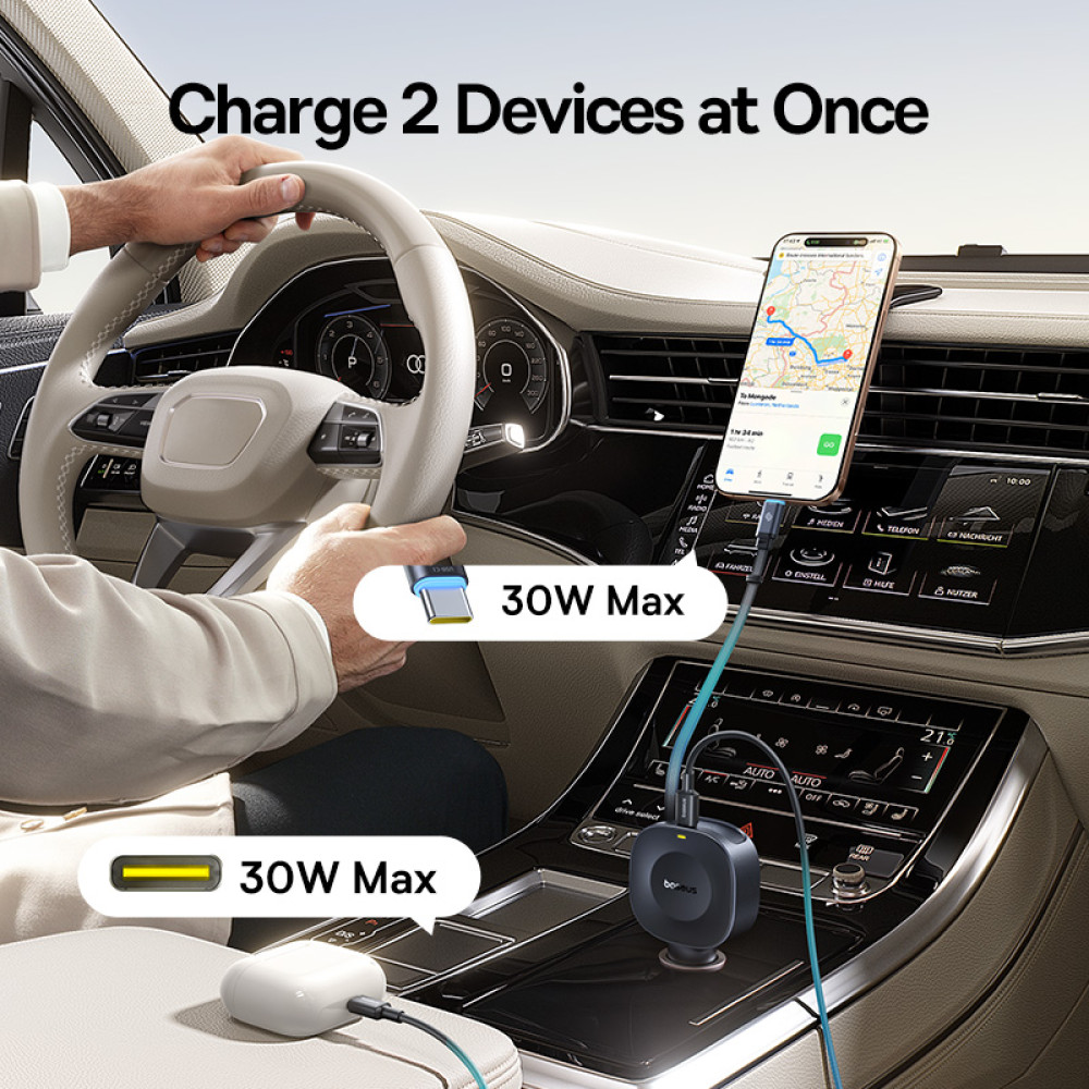 Автомобільний зарядний пристрій Baseus PrimeTrip VR2 30W Type-C (C0206400)