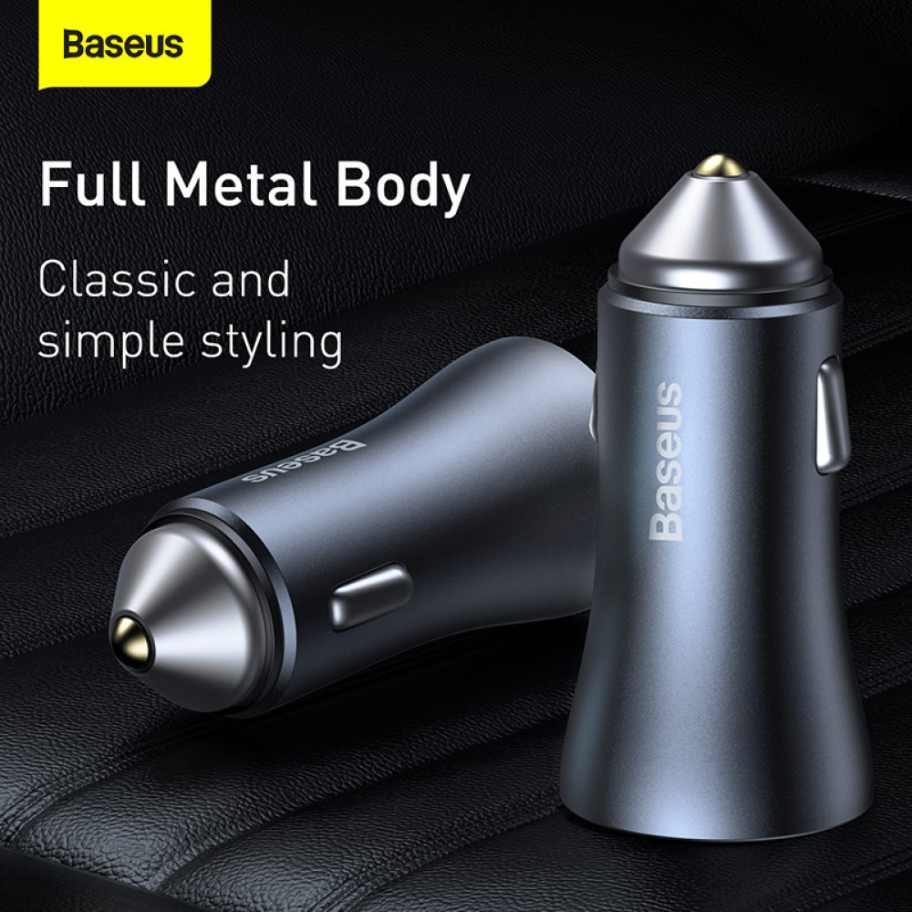 Автомобільний зарядний пристрій Baseus Golden Contractor Pro Dual 40W Type-C to Lightning (TZCCJD-B0G)