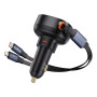 Автомобільний зарядний пристрій Baseus Enjoyment Pro Type-C+Retractable Type-C+Lightning Cable 60W (C00057802111-00(02))