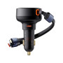 Автомобільний зарядний пристрій Baseus Enjoyment Pro Type-C+Retractable Type-C+Lightning Cable 60W (C00057802111-00(02))