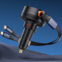 Автомобільний зарядний пристрій Baseus Enjoyment Pro Type-C+Retractable Type-C+Lightning Cable 60W (C00057802111-00(02))