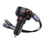 Автомобільний зарядний пристрій Baseus Enjoyment Pro Car Charger USB+Retractable Type-C+Lightning Cable 60W (C00057802111-02)