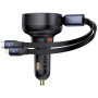 Автомобільний зарядний пристрій Baseus Enjoyment Pro Car Charger USB+Retractable Type-C+Lightning Cable 60W (C00057802111-02)