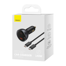 Автомобільний зарядний пристрій Baseus PD3.1 Dual 140W Type-C to Type-C 1m (CGZX070001)