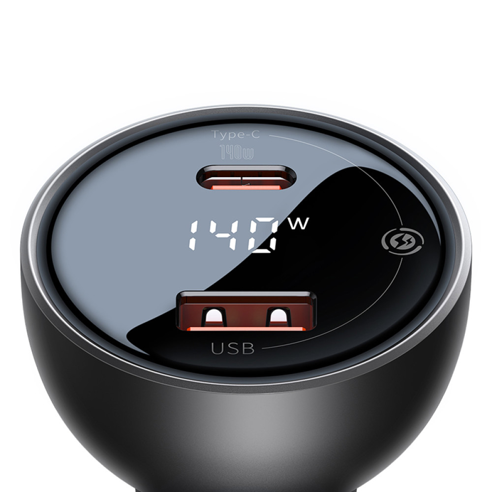 Автомобільний зарядний пристрій Baseus PD3.1 Dual 140W Type-C to Type-C 1m (CGZX070001)