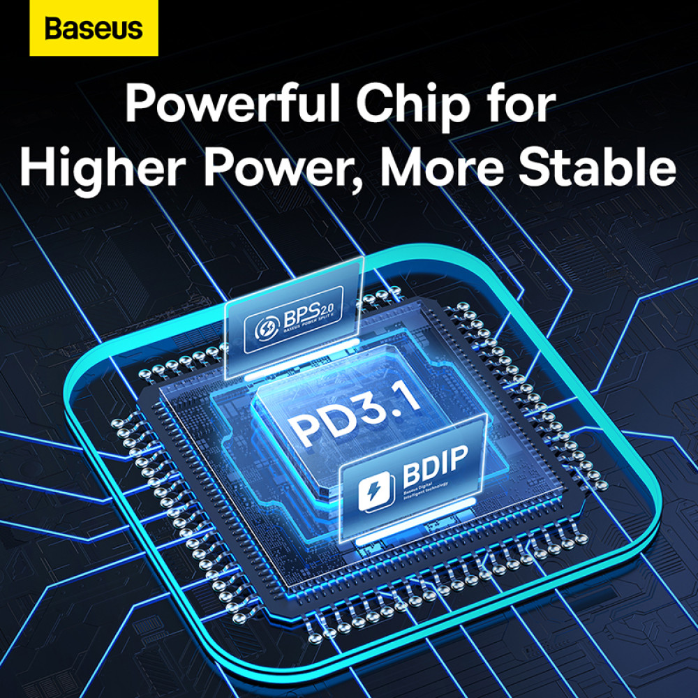 Автомобільний зарядний пристрій Baseus PD3.1 Dual 140W Type-C to Type-C 1m (CGZX070001)