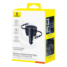 Автомобільний зарядний пристрій Baseus Enjoyment Max 60W (with cable Type-C + Type-C) (C00035507121-01)