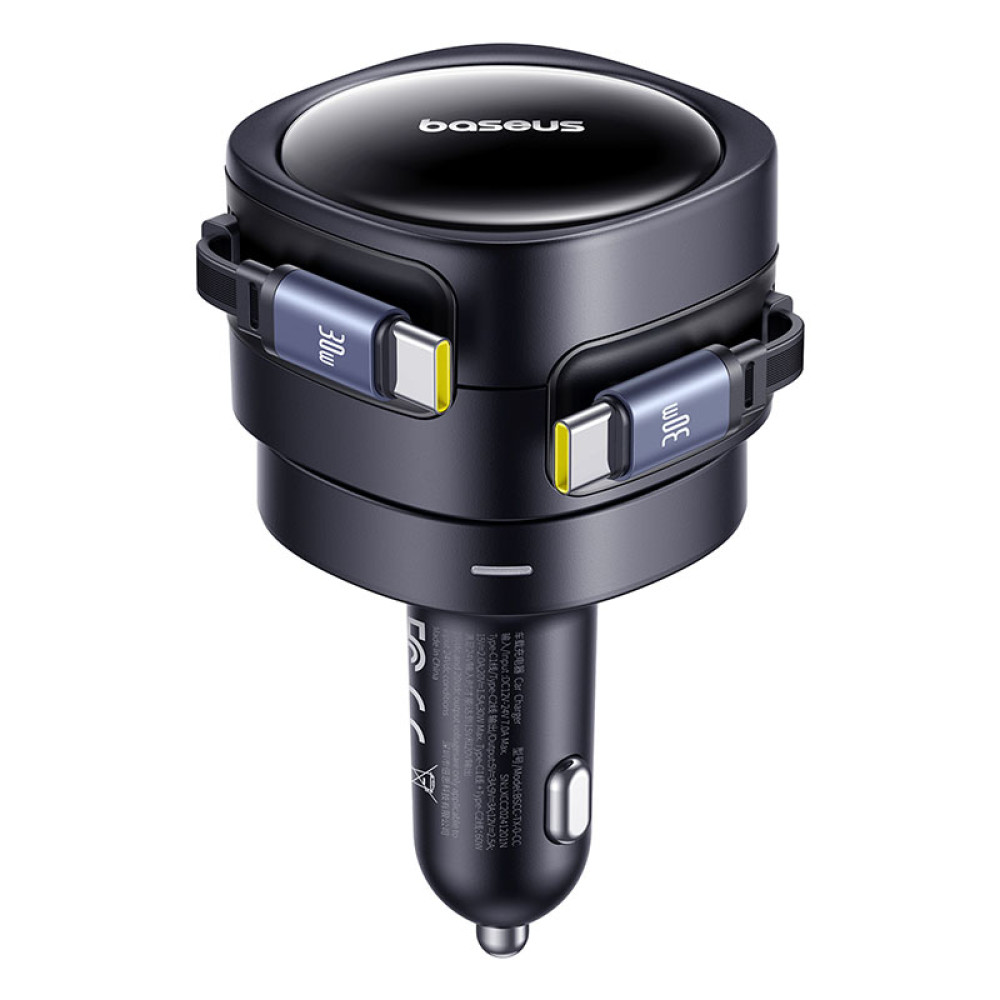 Автомобільний зарядний пристрій Baseus Enjoyment Max 60W (with cable Type-C + Type-C) (C00035507121-01)