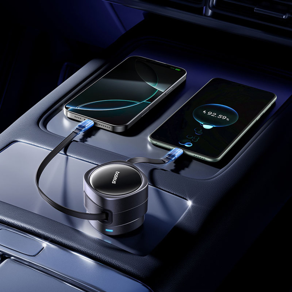 Автомобільний зарядний пристрій Baseus Enjoyment Max 60W (with cable Type-C + Type-C) (C00035507121-01)