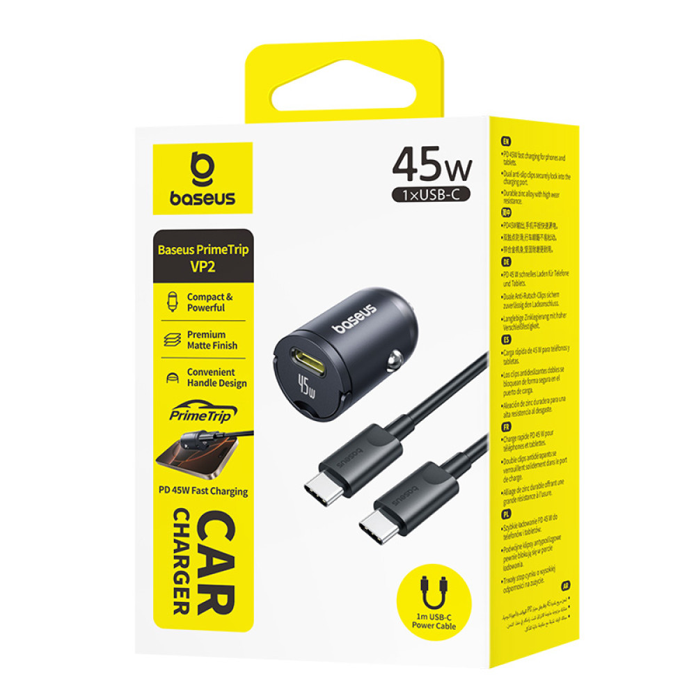 Автомобільний зарядний пристрій Baseus PrimeTrip VP2 45W Type-C to Type-C (C0206800)