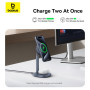 Бездротовий зарядний пристрій Baseus Orbit 2 Pro Air-Cooled 2in1 Wireless Charging Stand Qi2 20W (P10273500813-0)