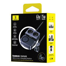 Бездротовий зарядний пристрій Baseus Nomos ND11 6in1 Charging Station Magnetic Wireless 67W 1.5m (E00078801123-00)