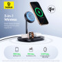 Бездротовий зарядний пристрій Baseus EnerFill FS41 3in1 Wireless Charging Stand with TEC Cooling (Adаpter 45W+Type-C to Type-C) (P10281904123-01)