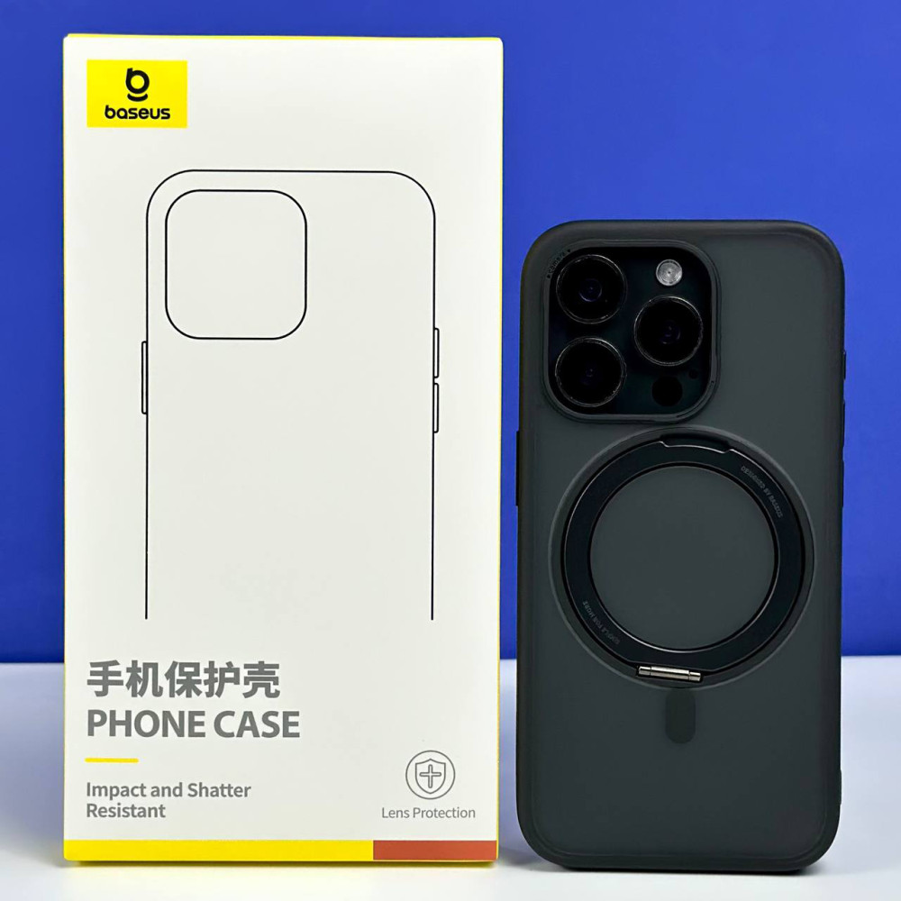 Накладка Baseus SkyRing Series 360° Magnetic Phone Case with Stand iPhone 15 Pro Max (P60161005101-09)