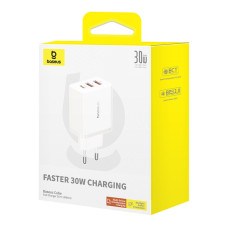 Мережевий зарядний пристрій Baseus Cube GaN 30W (P10111402113-00)