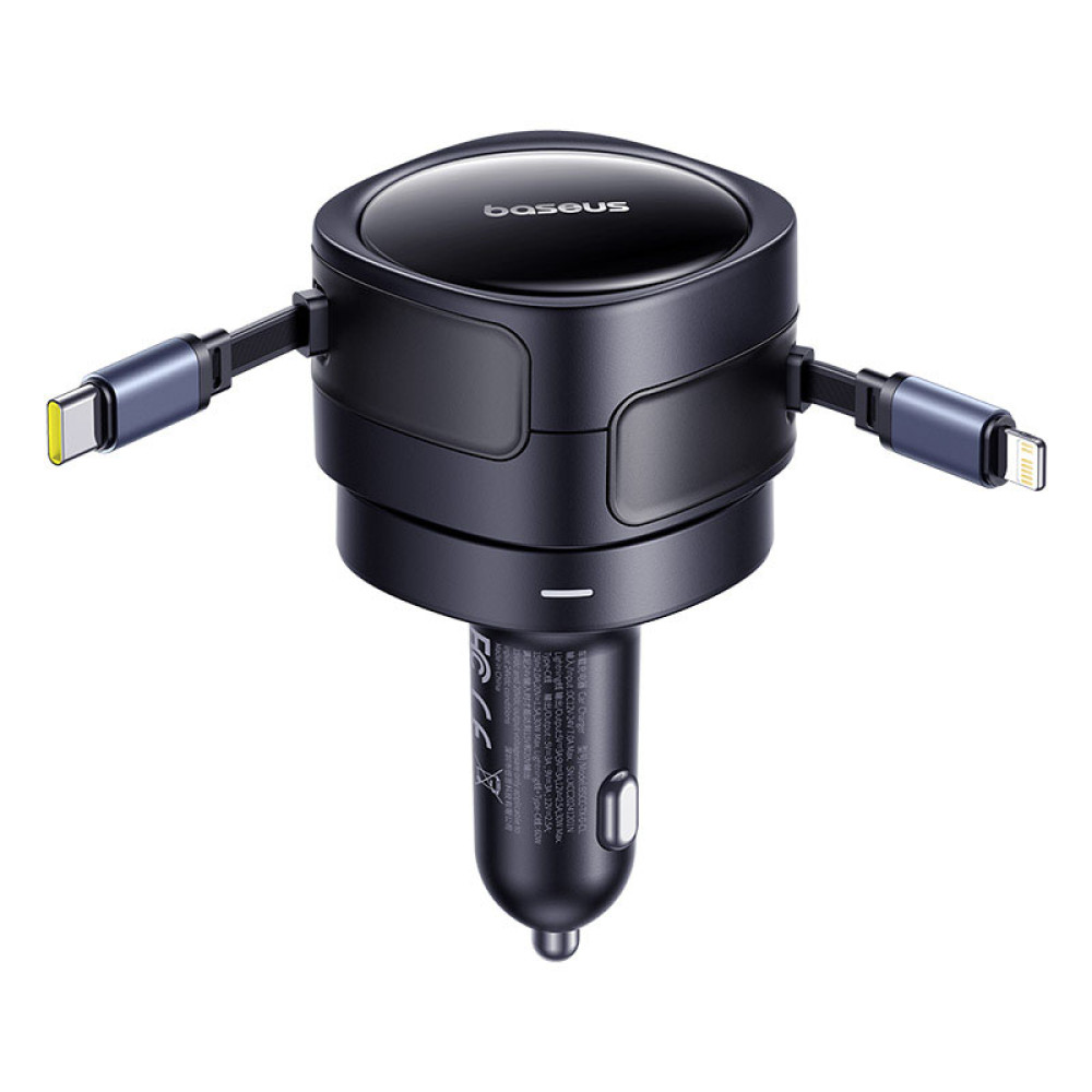 Автомобільний зарядний пристрій Baseus Enjoyment Max 60W (with cable Type-C+Lightning) (C00035507121-00)