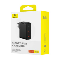 Мережевий зарядний пристрій Baseus Digital GaN5 Pro PD160W (P10110825113-00)