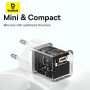Мережевий зарядний пристрій Baseus GaN5 Mini PD30W Type-C to Type-C (P10110902213-00)