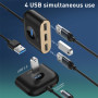 USB HUB Baseus Square round 4in1 (USB to USB3.0+USB2.0*3) 1m (CAHUB-AY01)