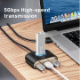 USB HUB Baseus Square round 4in1 (USB to USB3.0+USB2.0*3) 1m (CAHUB-AY01)