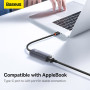Перехідник Baseus Lite Series Type-C to RJ45 LAN Port 1000Mbps Aluminum Alloy (WKQX000313)